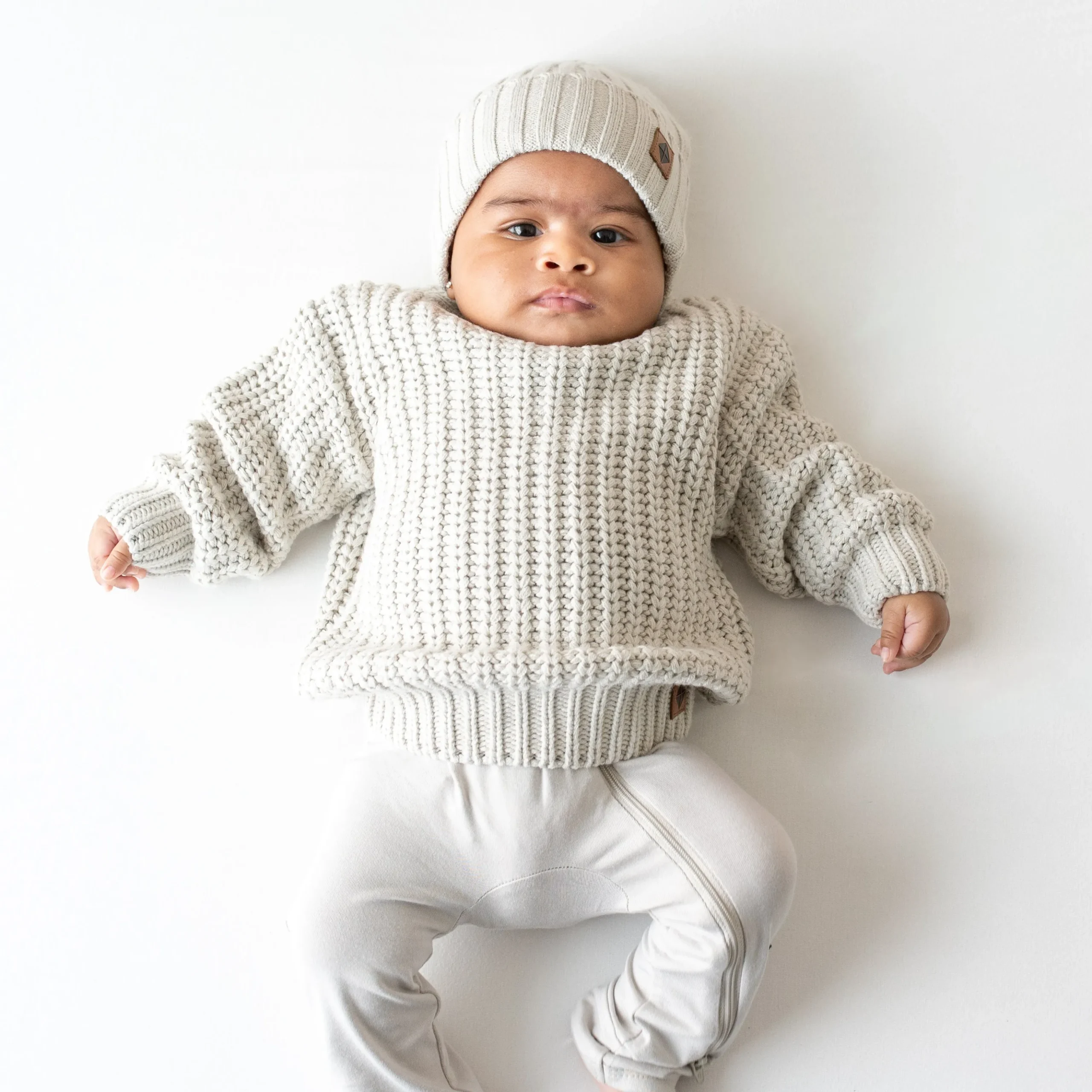 Kyte Baby Chunky Knit Sweater in Oat Best