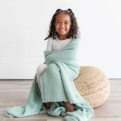 Kyte Baby Chunky Knit Toddler Blanket in Sage Online