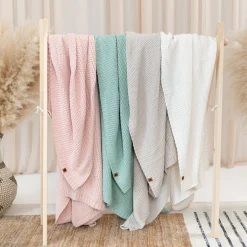 Kyte Baby Chunky Knit Toddler Blanket in Blush Online
