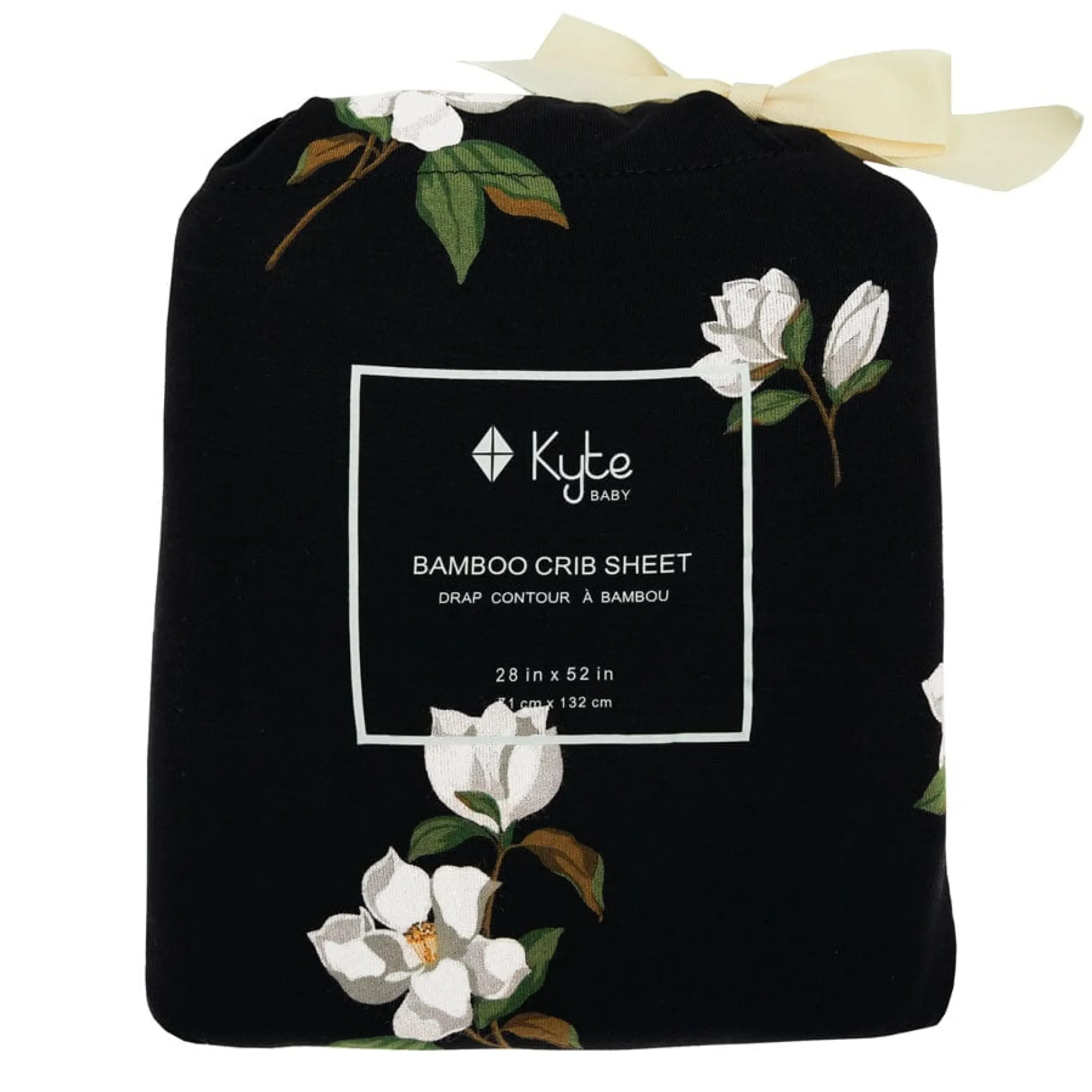 Kyte Baby Crib Sheet in Big Midnight Magnolia New