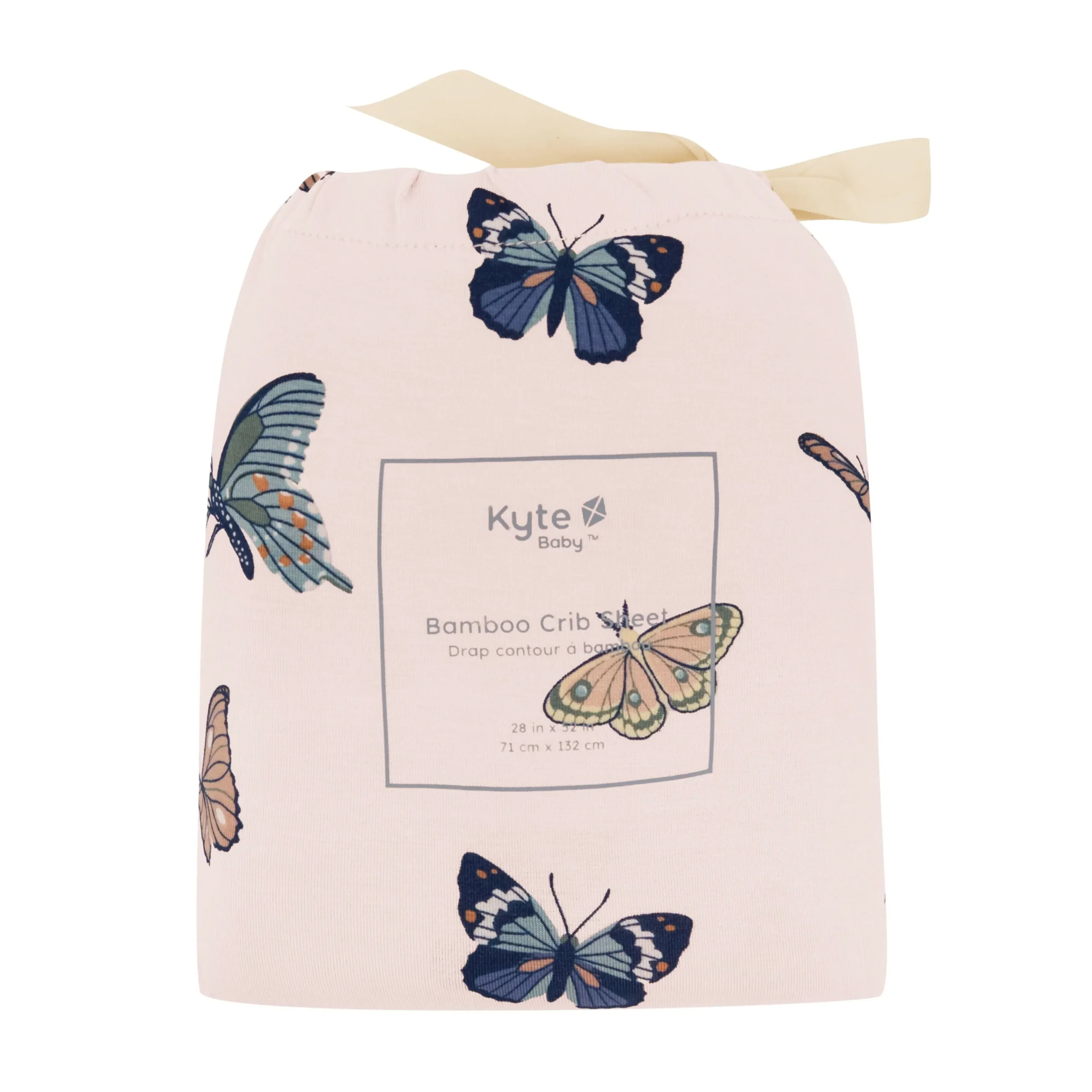 Kyte Baby Crib Sheet in Blush Butterfly Sale