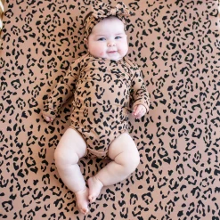 Kyte Baby Crib Sheet in Latte Leopard Hot