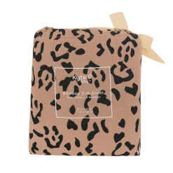 Kyte Baby Crib Sheet in Latte Leopard Hot