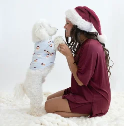 Kyte Baby Dog Tee in Vintage Santa Hot