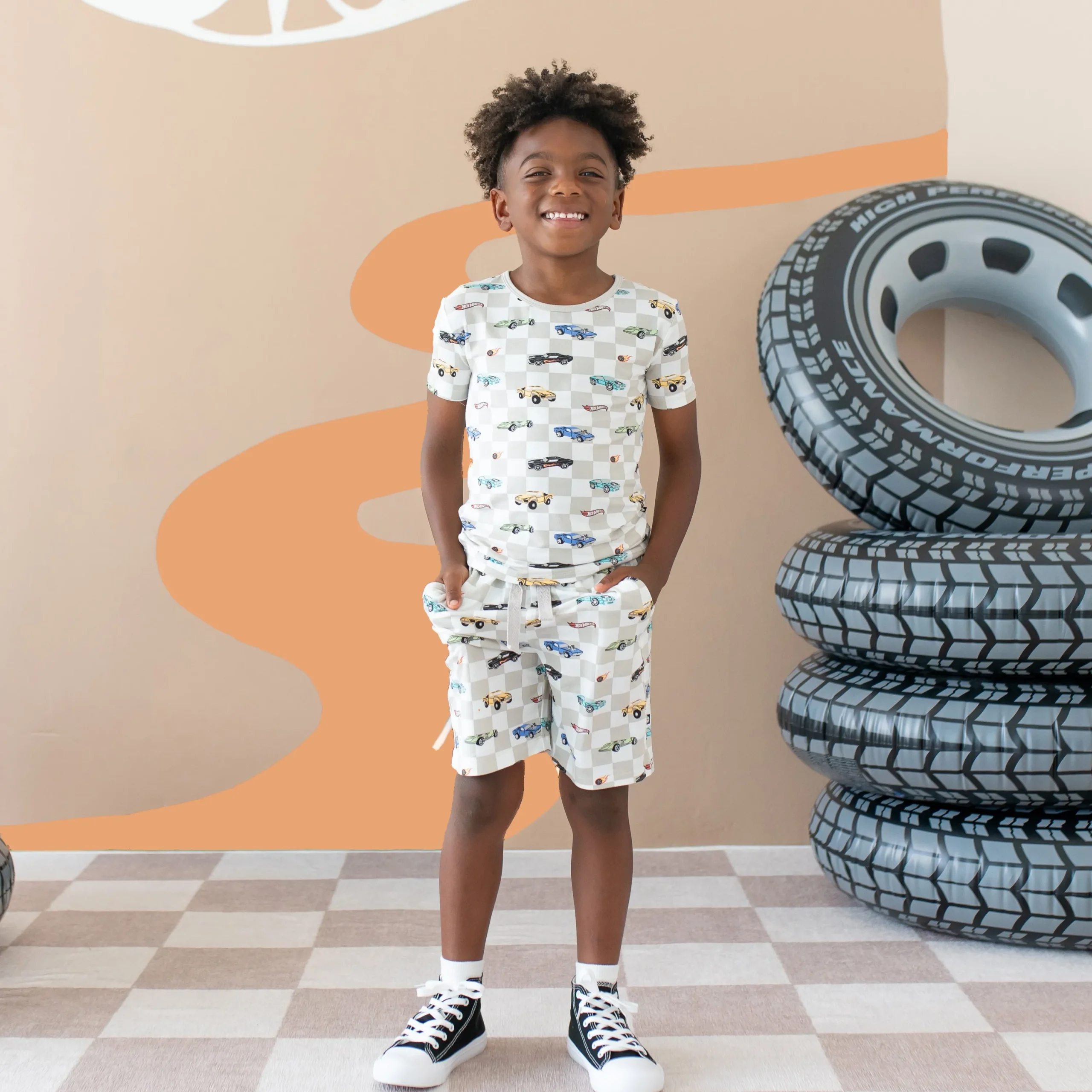 Kyte Baby Drawstring Short in Fast and Fierce Discount