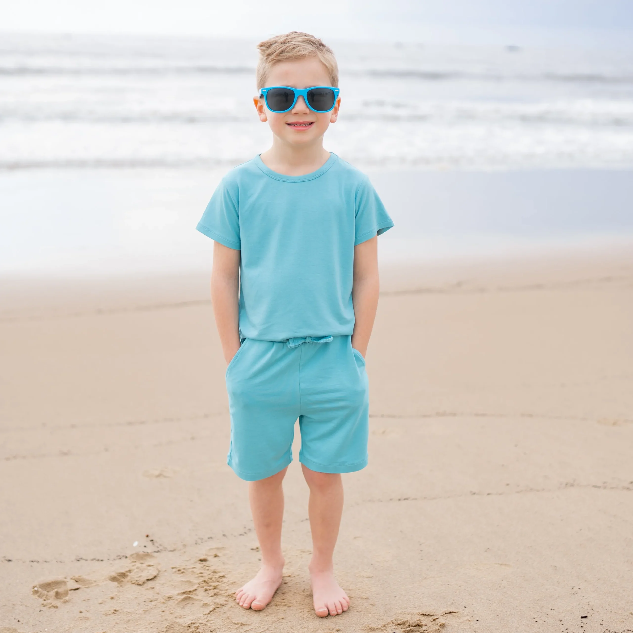 Kyte Baby Drawstring Short in Makai New