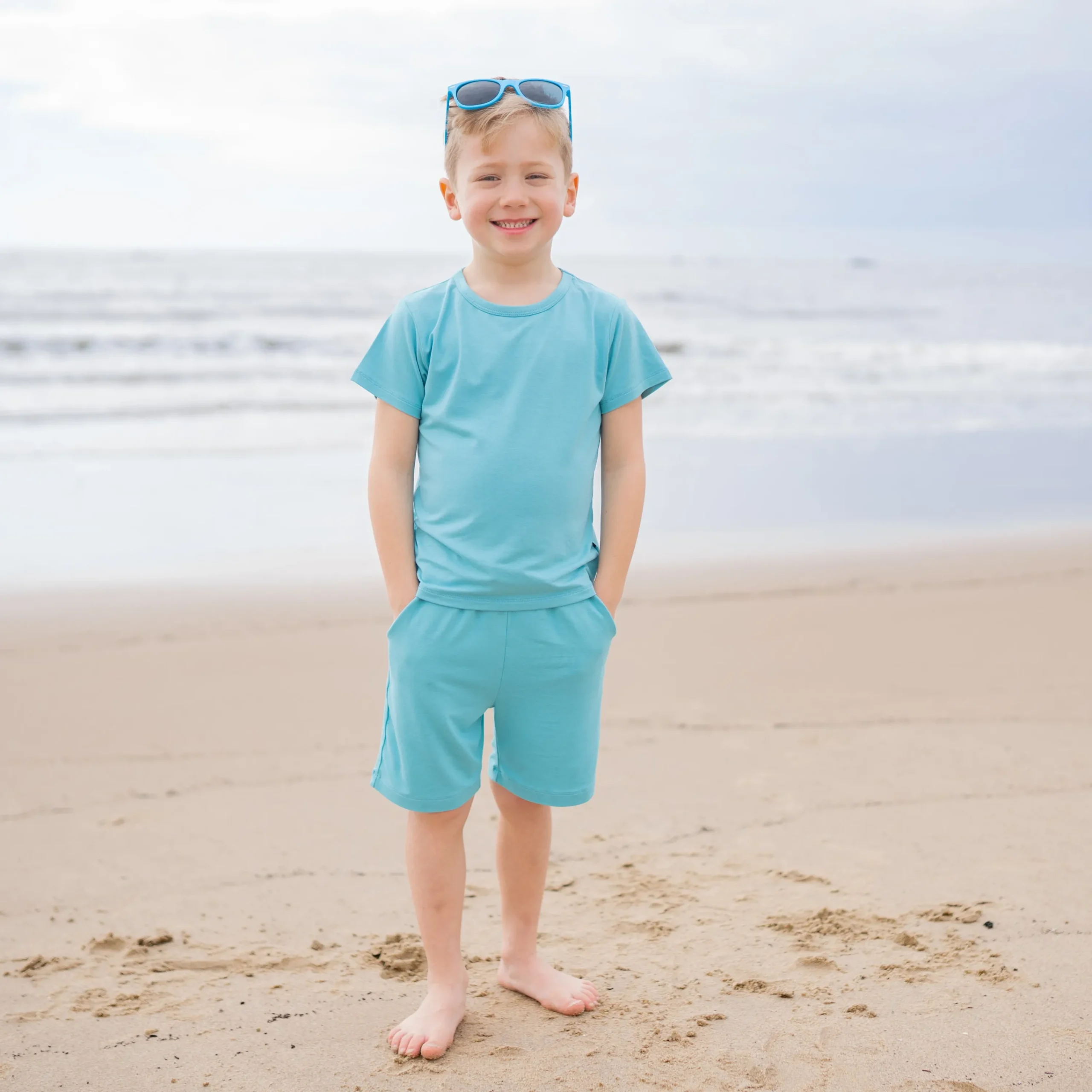 Kyte Baby Drawstring Short in Makai New
