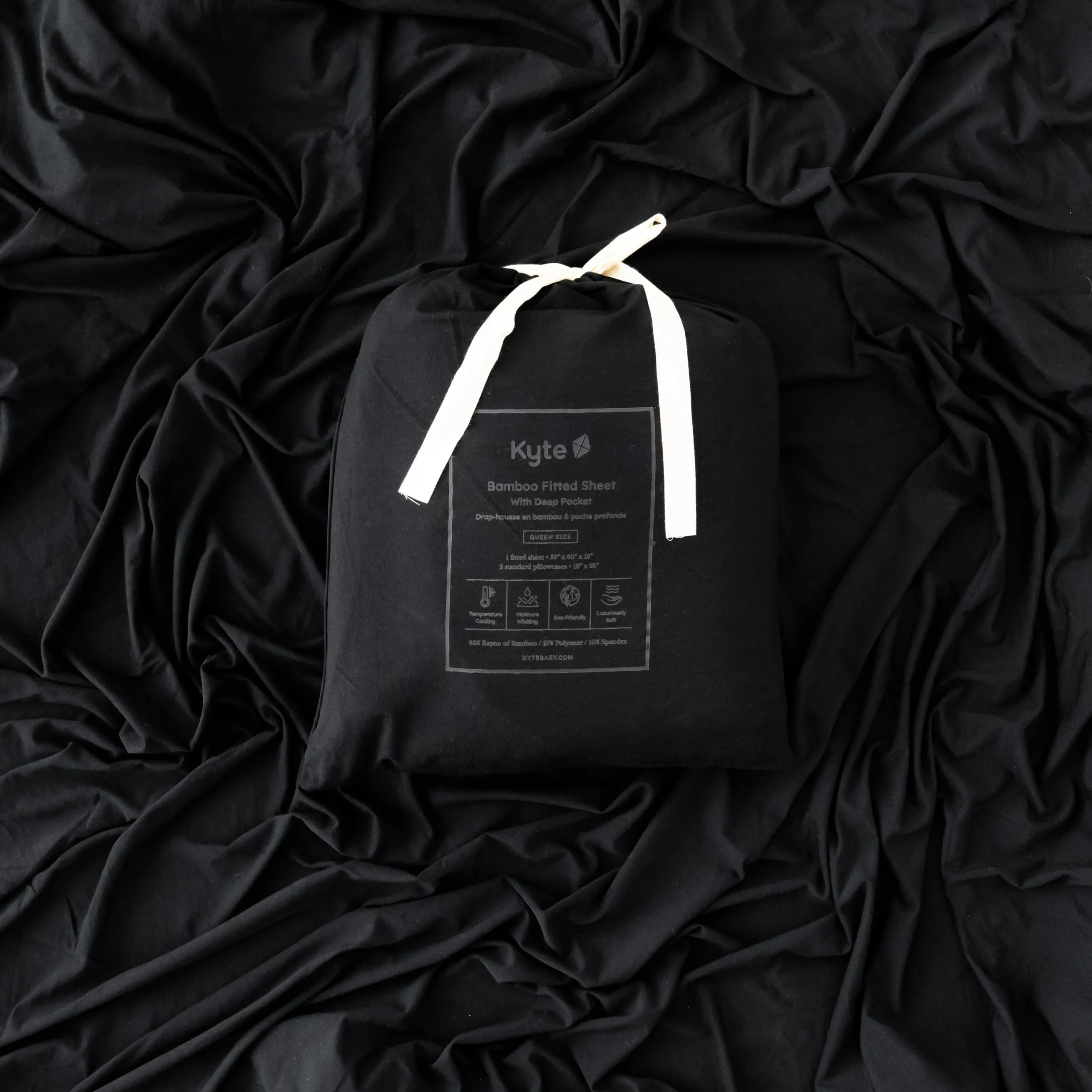 Kyte Baby Fitted Sheet with Pillowcases in Midnight Sale