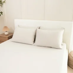 Kyte Baby Fitted Sheet with Pillowcases in Oat Outlet