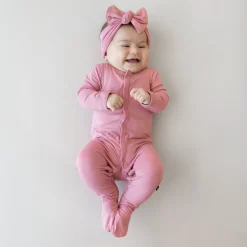 Kyte Baby Footie in Apple Blossom Hot