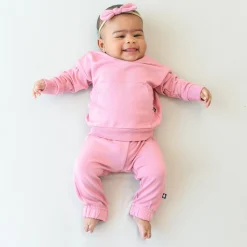 Kyte Baby French Terry Jogger Set in Apple Blossom Clearance