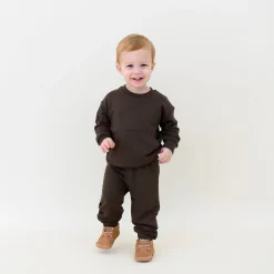 Kyte Baby French Terry Jogger Set in Espresso Hot