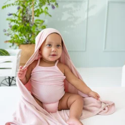Kyte Baby Hooded Bath Towel in Blush Discount