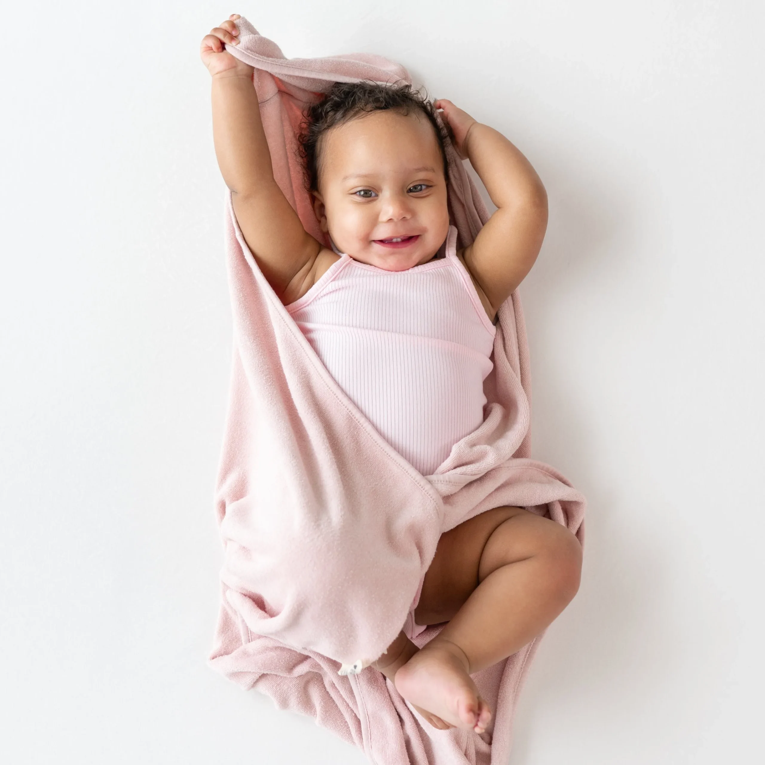 Kyte Baby Hooded Bath Towel in Blush Discount