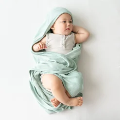Kyte Baby Hooded Bath Towel in Sage Hot