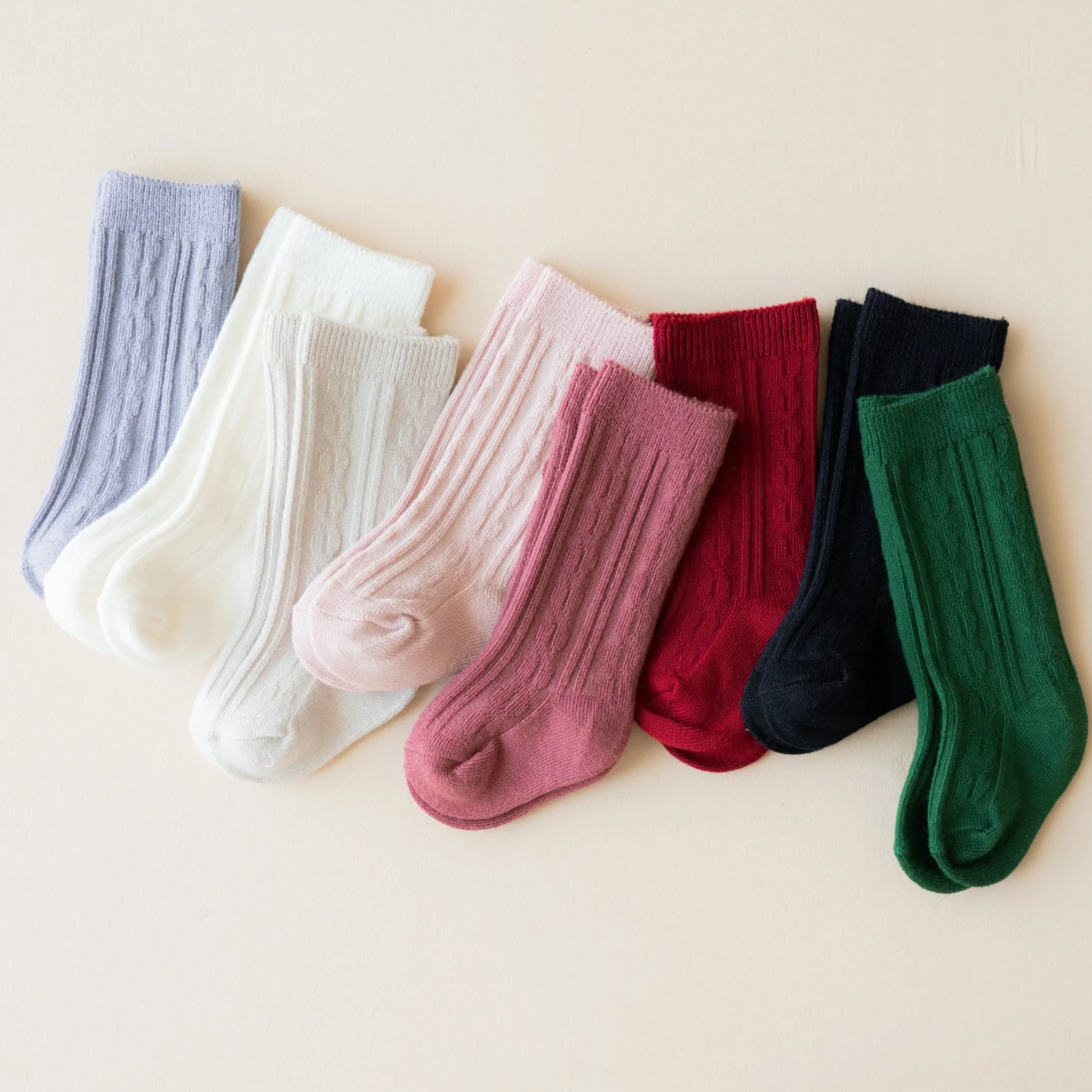 Kyte Baby Knee High Socks in Cloud Hot