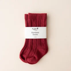 Kyte Baby Knee High Socks in Ruby Discount