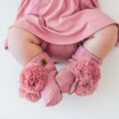 Kyte Baby Knit Booties in Apple Blossom