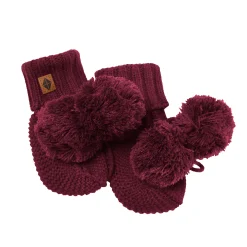 Kyte Baby Knit Booties in Burgundy Best