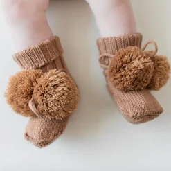 Kyte Baby Knit Booties in Latte New