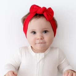 Kyte Baby Knotted Bow Headband in Cardinal Outlet