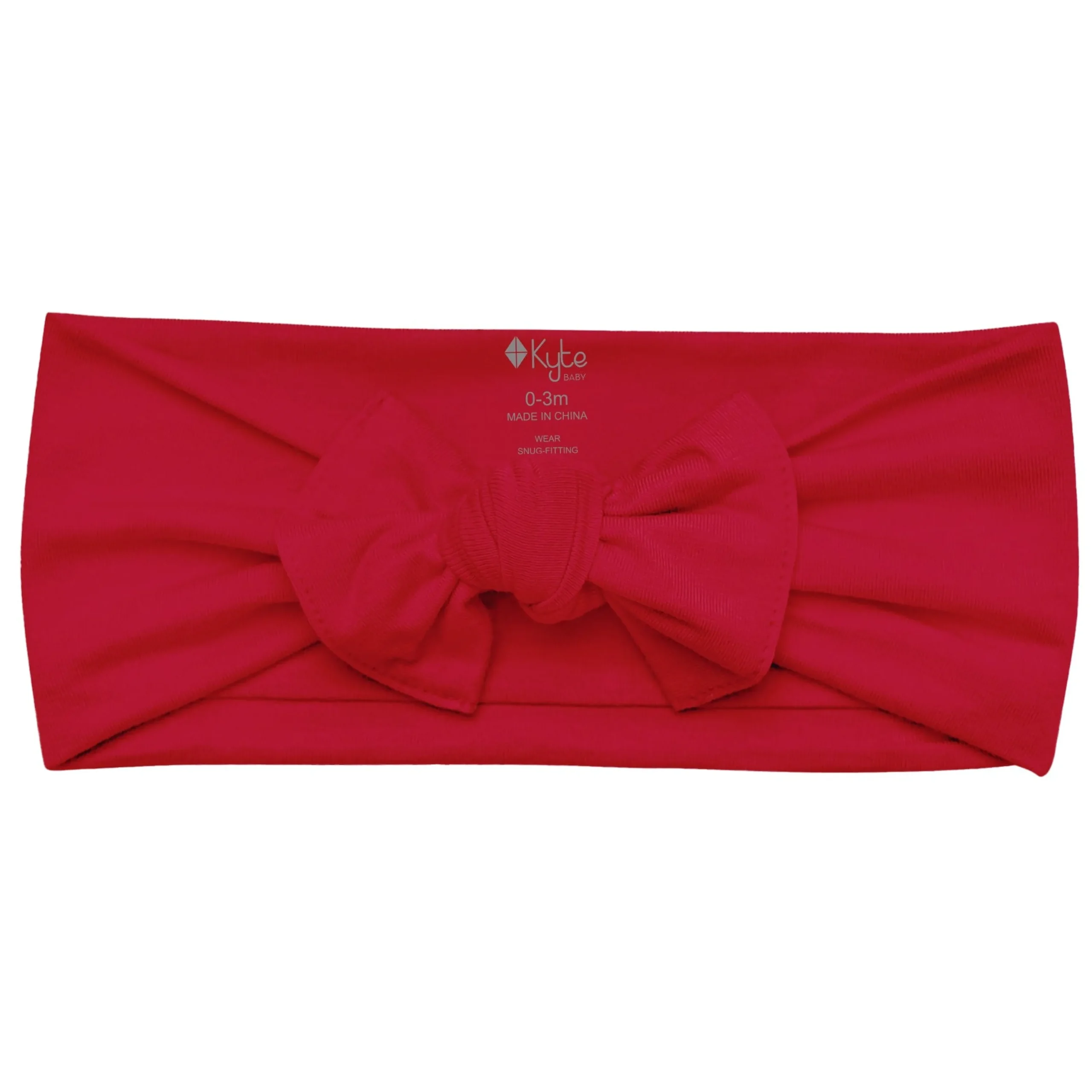 Kyte Baby Knotted Bow Headband in Cardinal Outlet