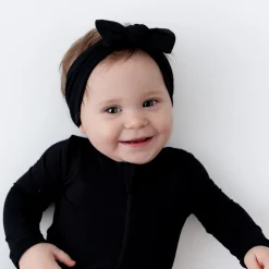 Kyte Baby Knotted Bow Headband in Midnight Outlet