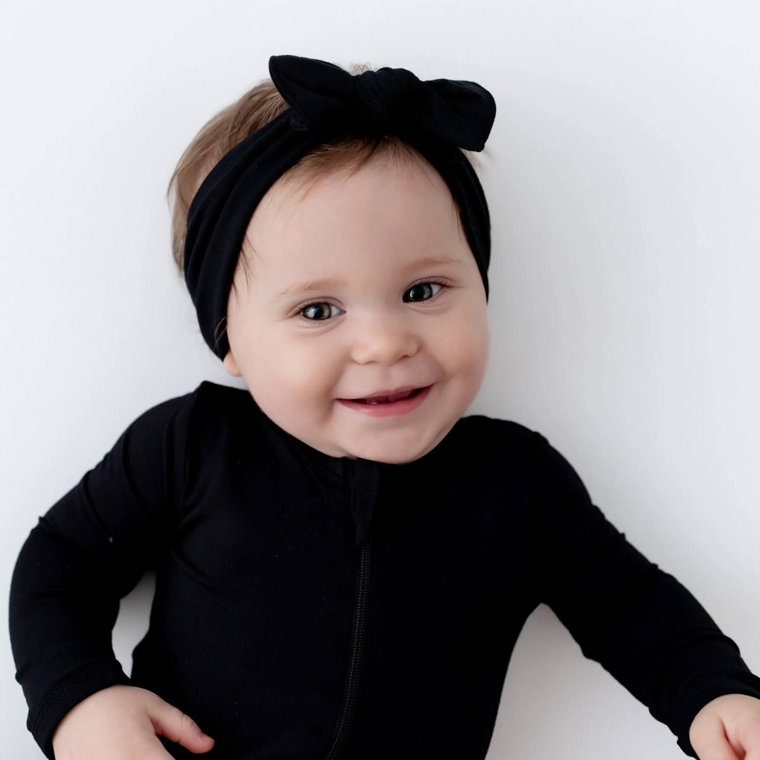 Kyte Baby Knotted Bow Headband in Midnight Outlet
