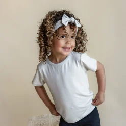 Kyte Baby Knotted Bow Headband in Oat Sale
