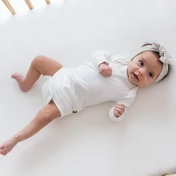Kyte Baby Knotted Bow Headband in Oat Sale