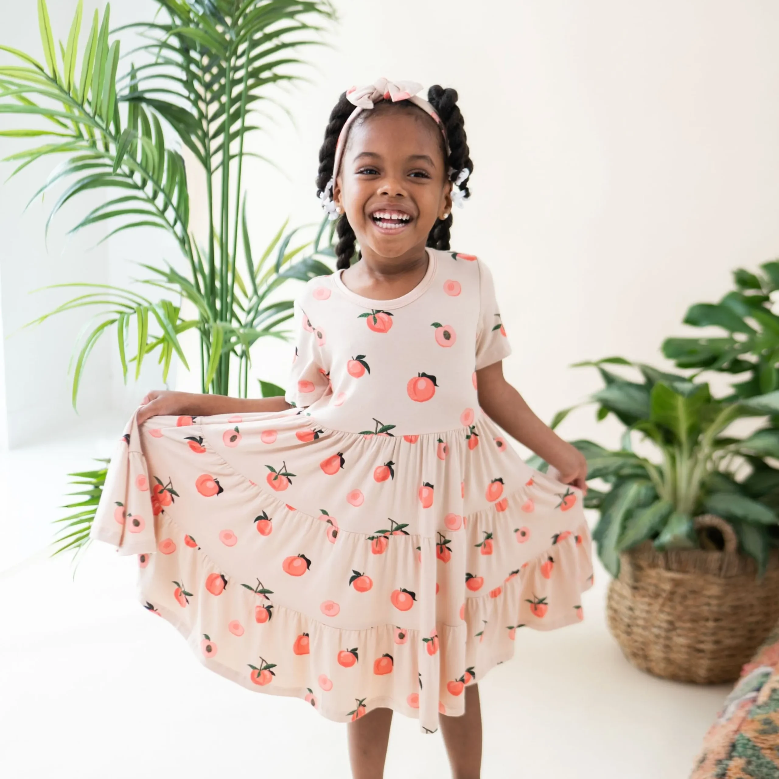 Kyte Baby Knotted Bow Headband in Peach Discount