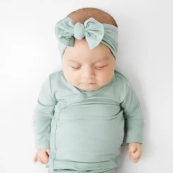 Kyte Baby Knotted Bow Headband in Sage Clearance