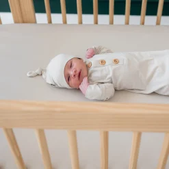 Kyte Baby Knotted Gown with Hat Set in Oat Online