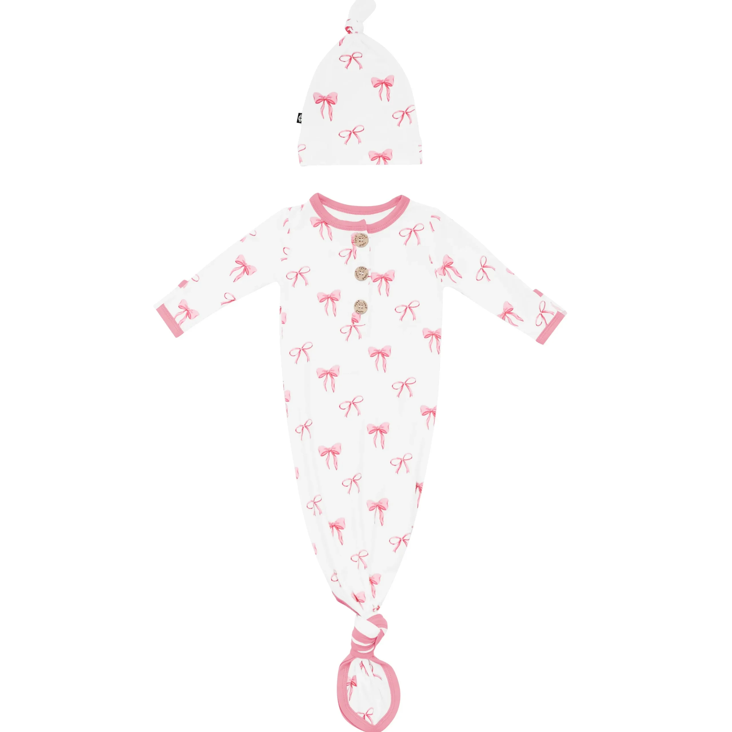 Kyte Baby Knotted Gown with Hat Set in Bow Discount