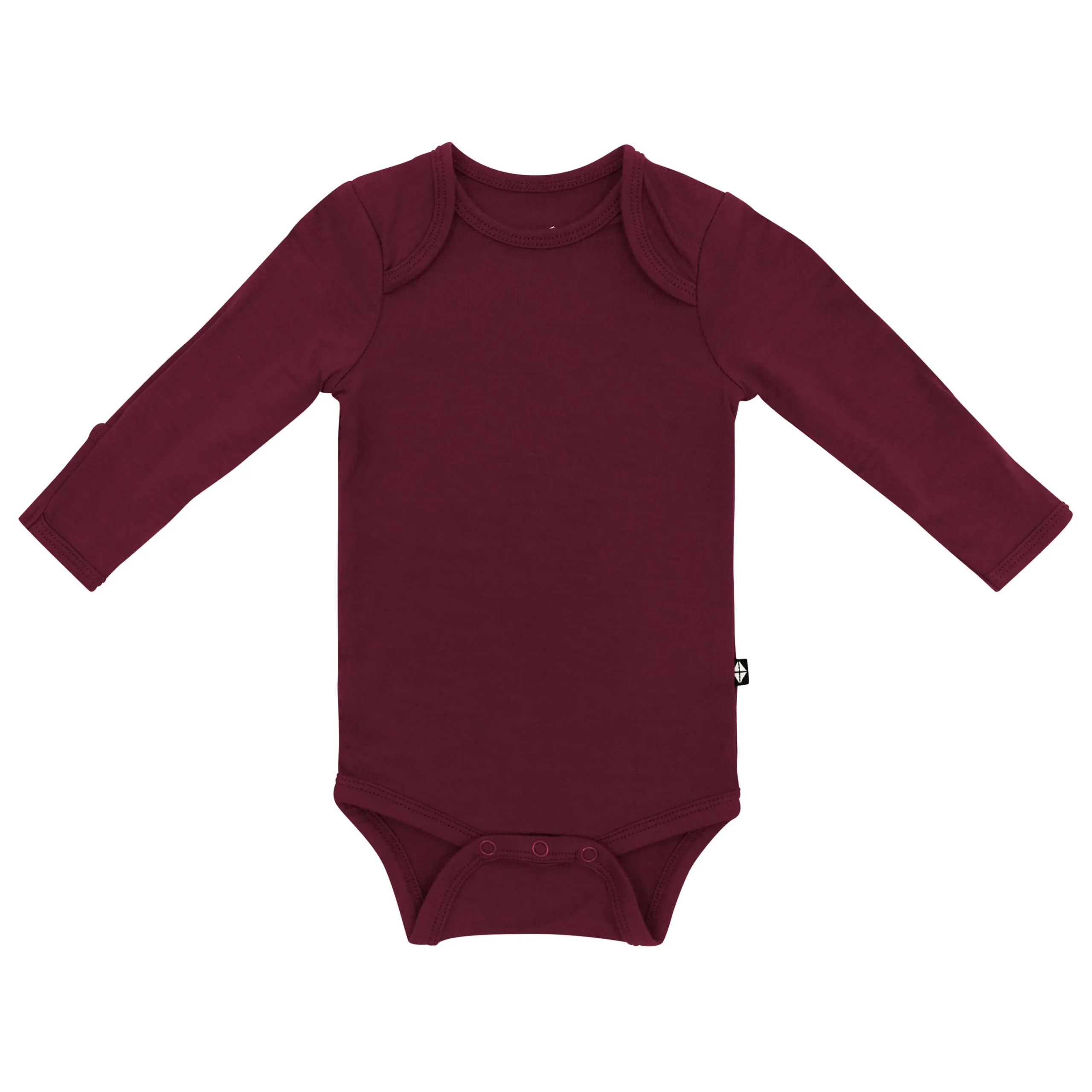 Kyte Baby Long Sleeve Bodysuit in Burgundy Hot