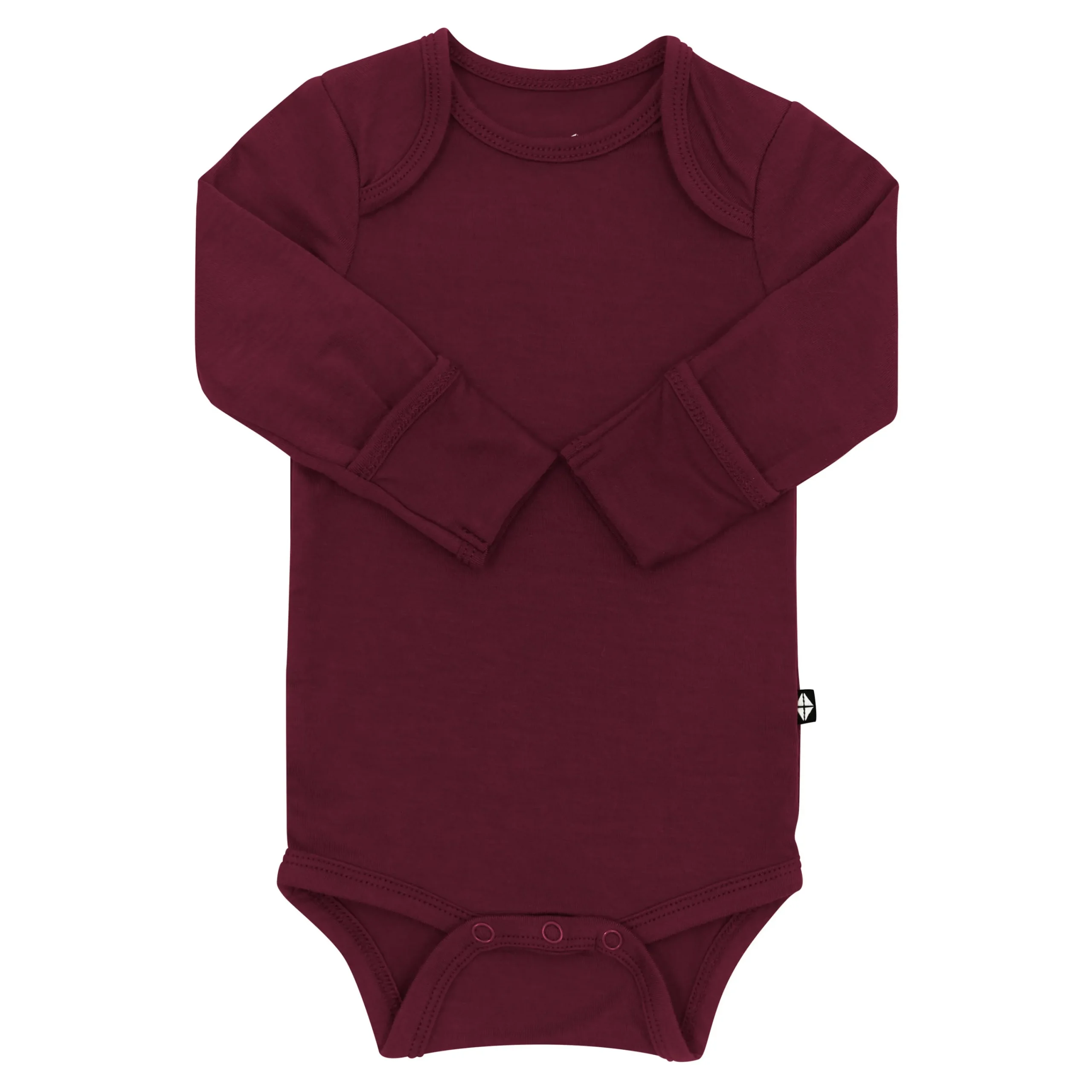 Kyte Baby Long Sleeve Bodysuit in Burgundy Hot