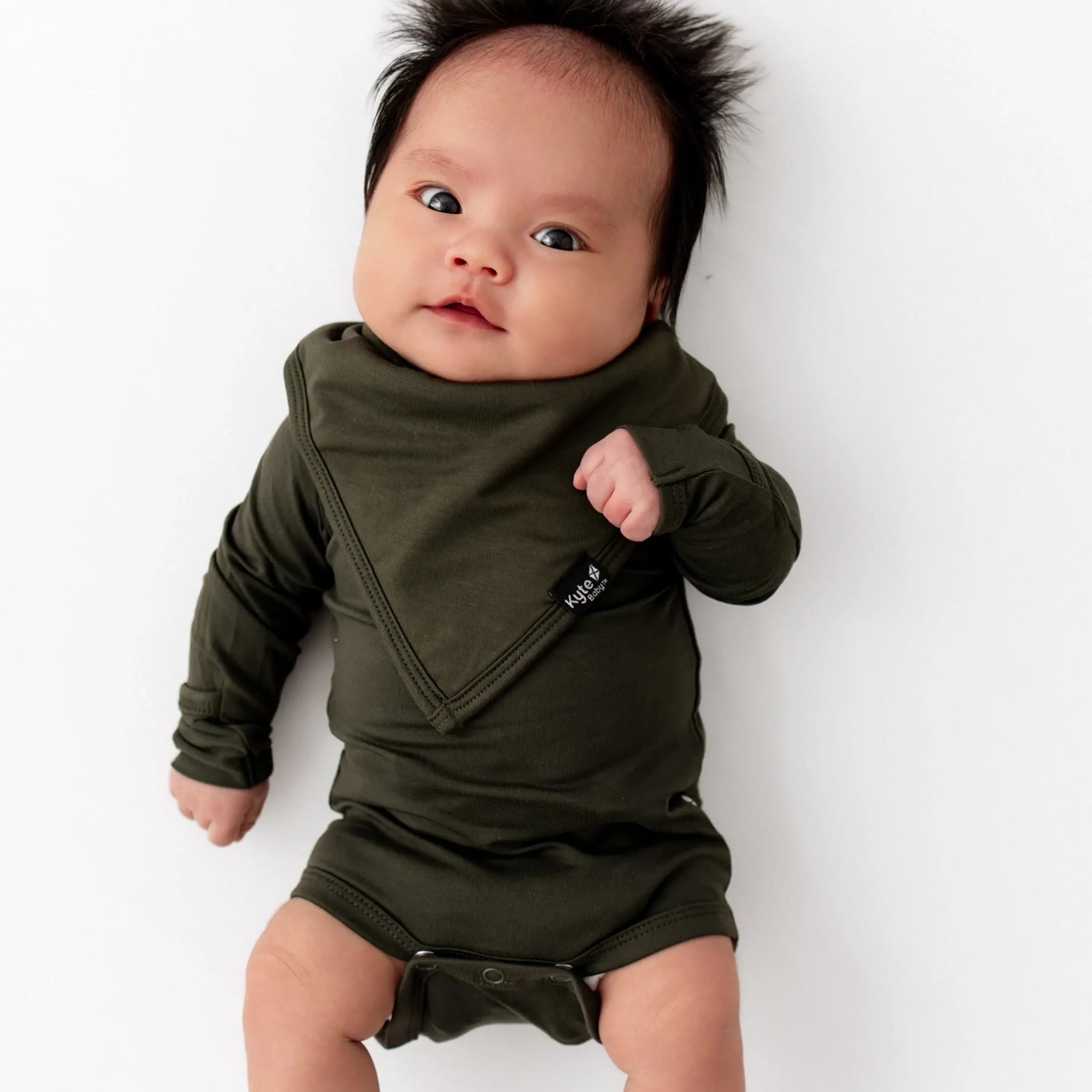 Kyte Baby Long Sleeve Bodysuit in Fir Discount