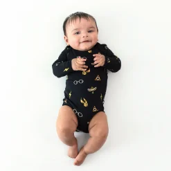 Kyte Baby Long Sleeve Bodysuit in Midnight Icon New