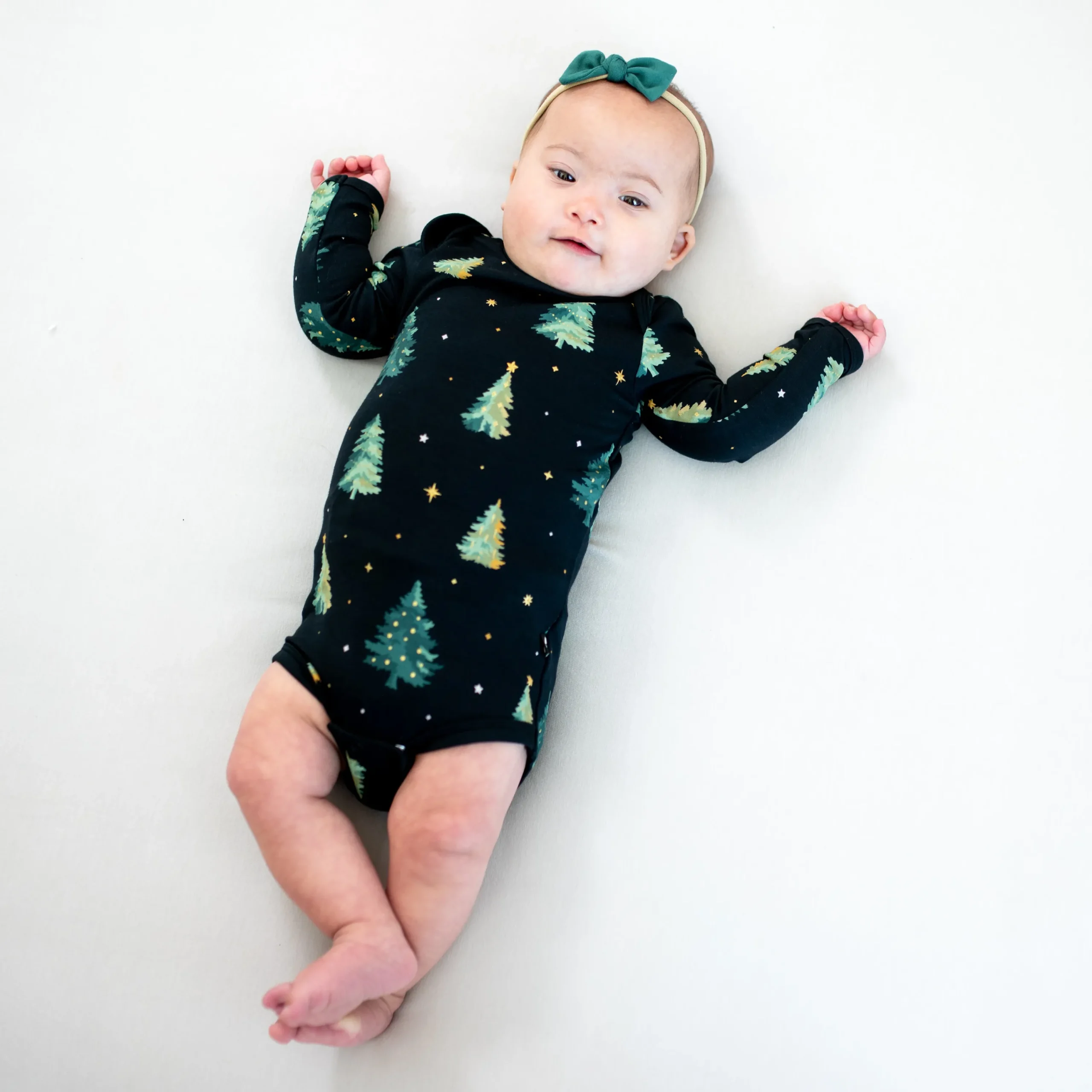 Kyte Baby Long Sleeve Bodysuit in Twinkle Tree Best