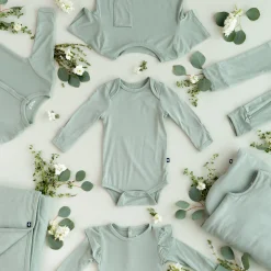 Kyte Baby Long Sleeve Bodysuit in Thyme Hot