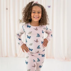 Kyte Baby Long Sleeve Pajamas in Blush Butterfly Discount