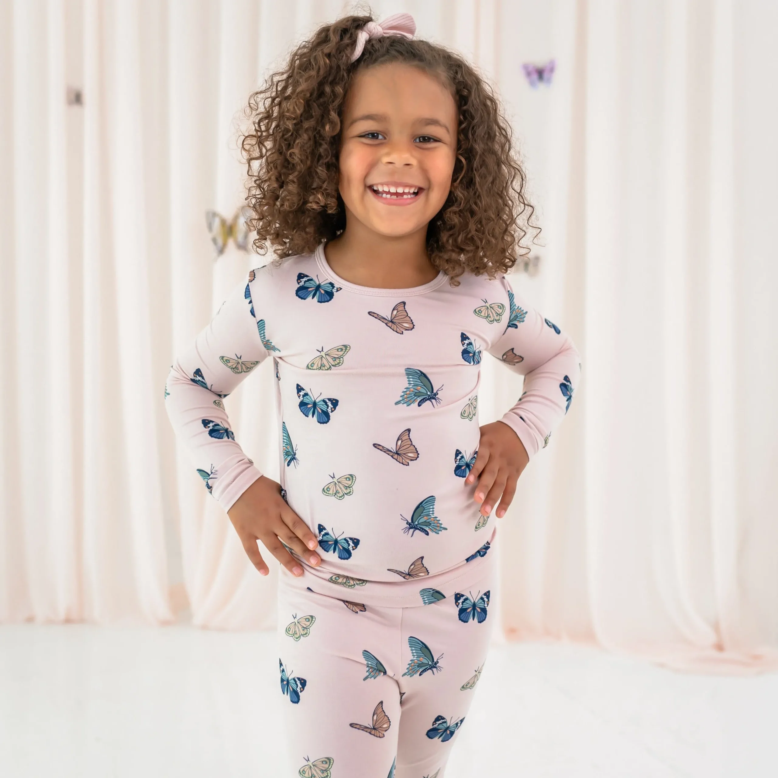 Kyte Baby Long Sleeve Pajamas in Blush Butterfly Discount