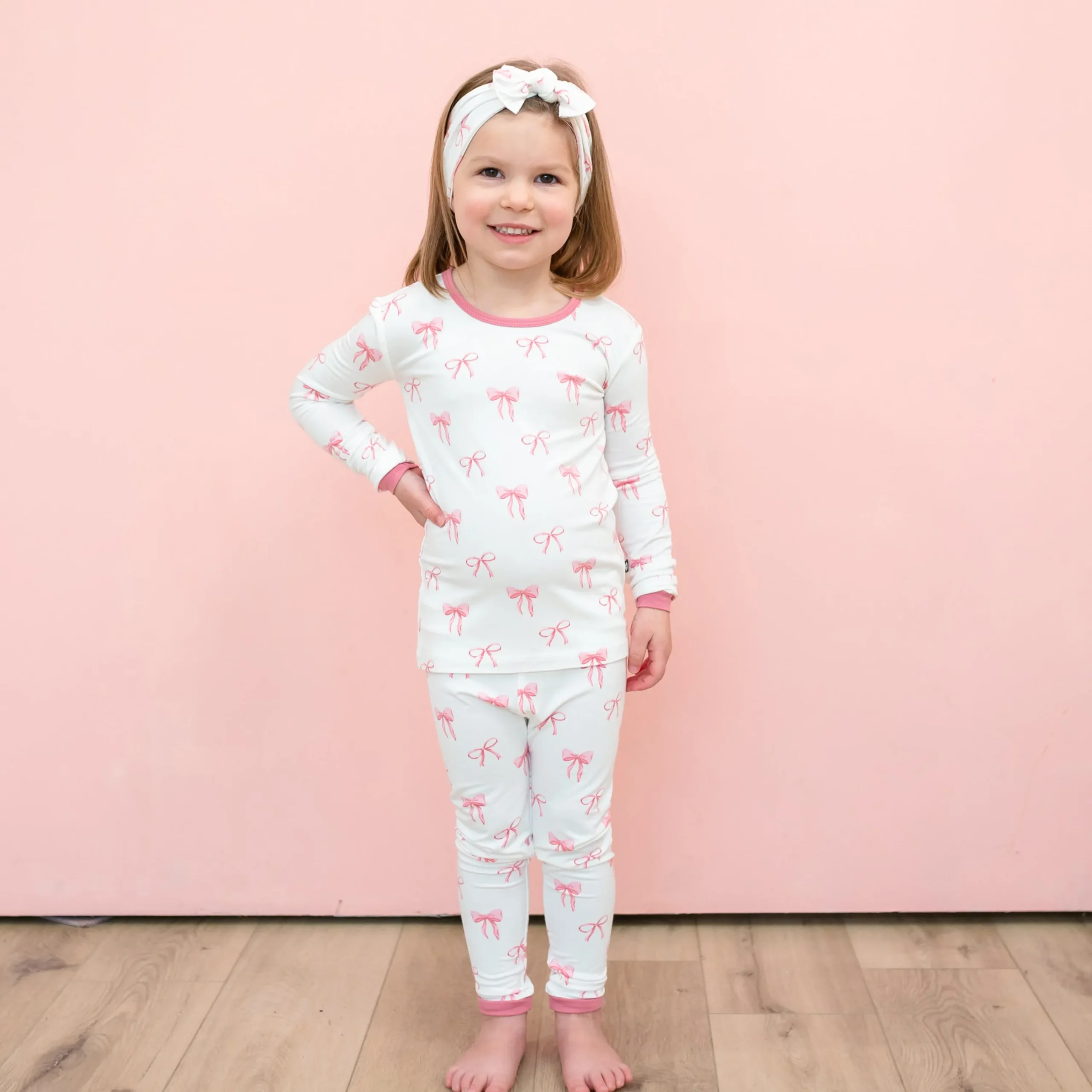 Kyte Baby Long Sleeve Pajamas in Bow Clearance