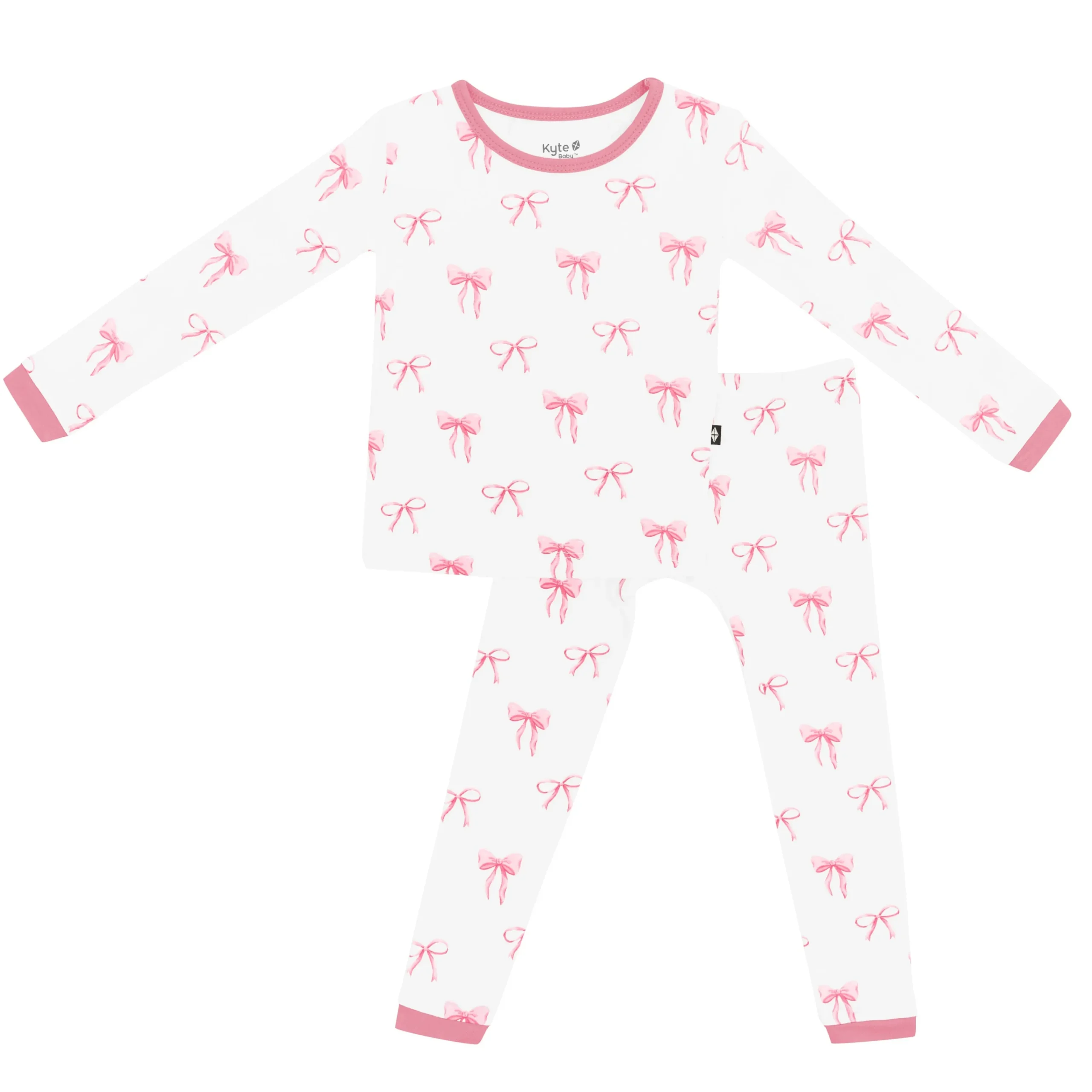Kyte Baby Long Sleeve Pajamas in Bow Clearance