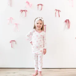 Kyte Baby Long Sleeve Pajamas in Bow Clearance