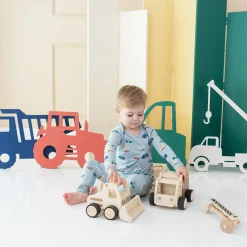 Kyte Baby Long Sleeve Pajamas in Construction Outlet