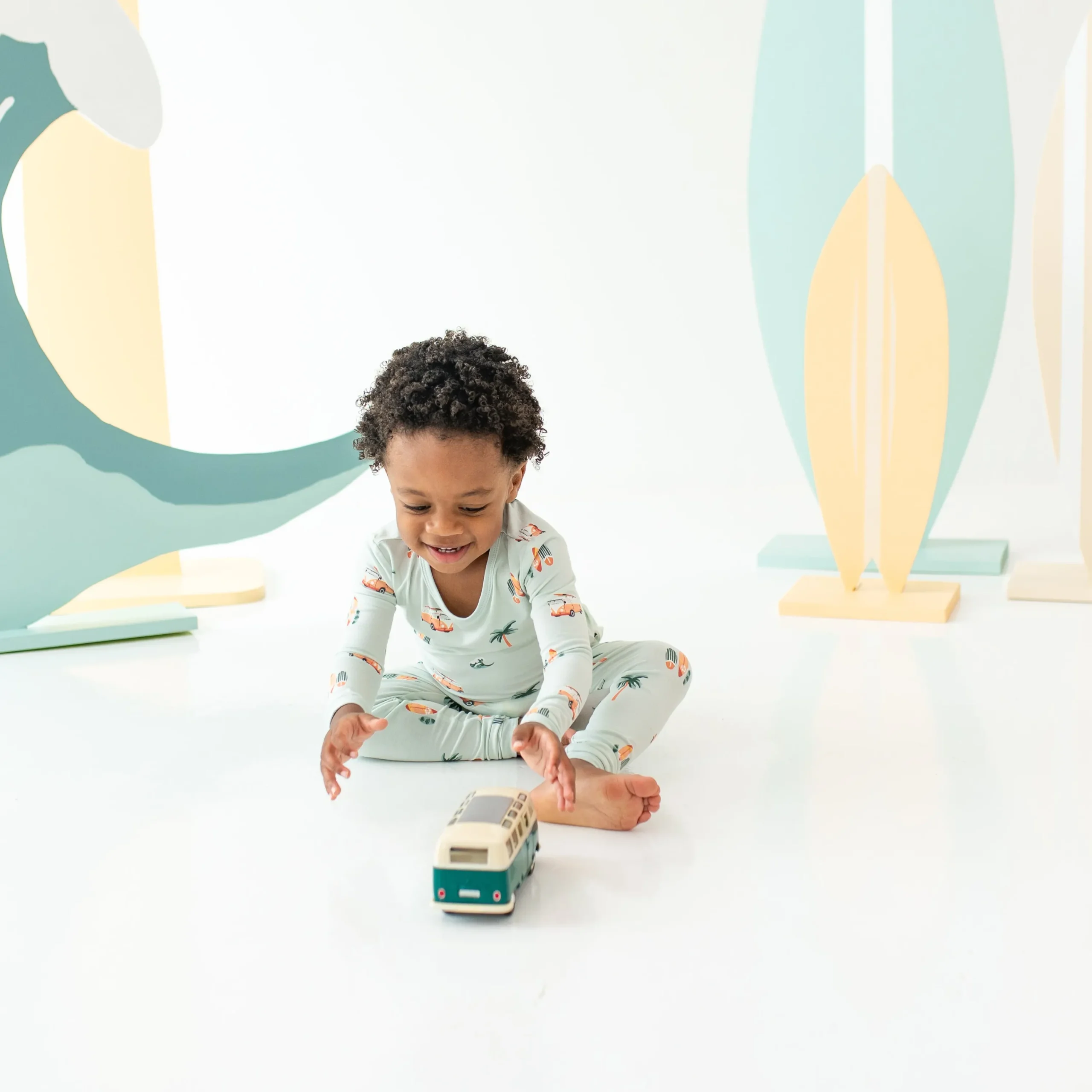 Kyte Baby Long Sleeve Pajamas in Dew Surf Outlet