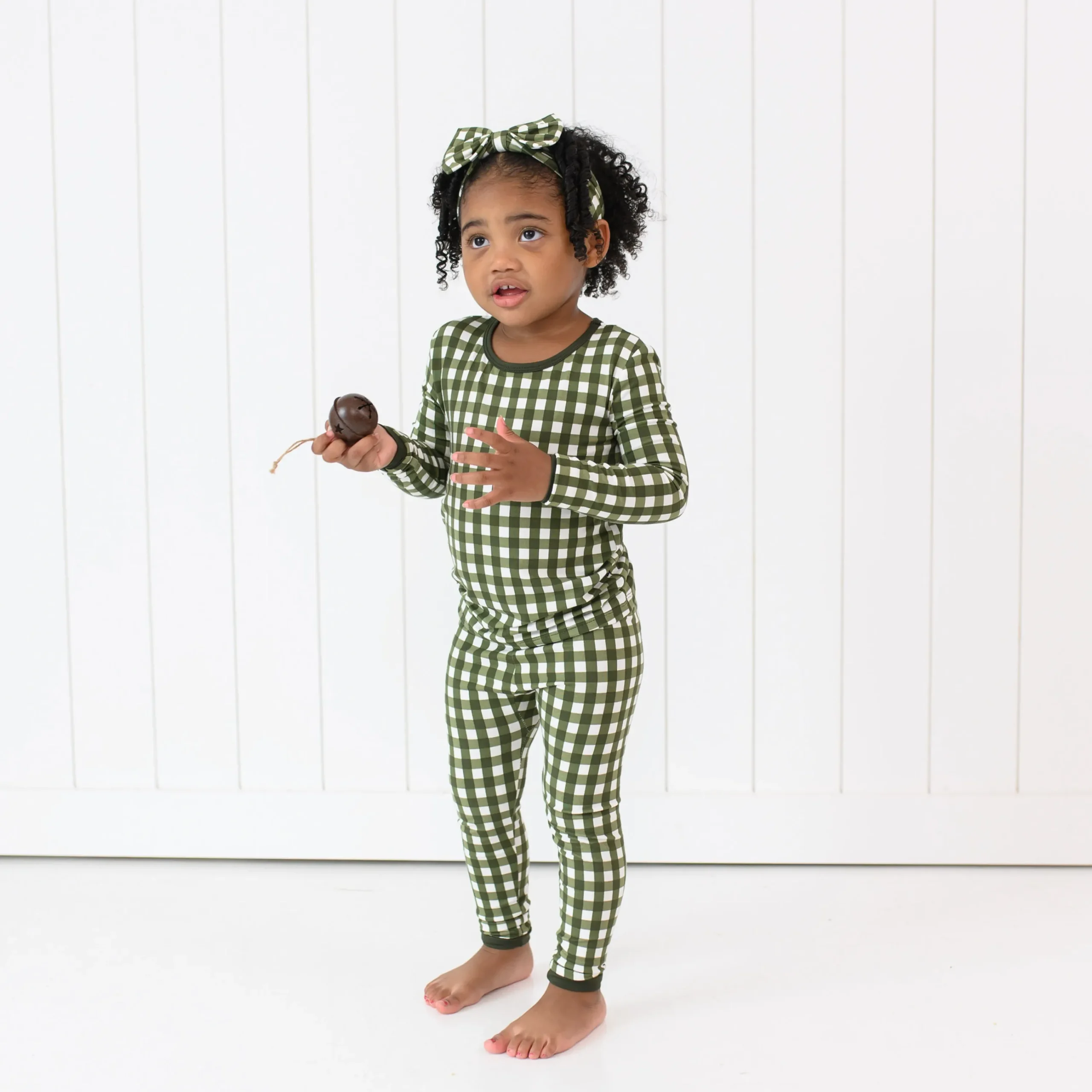 Kyte Baby Long Sleeve Pajamas in Gingham Fir Best