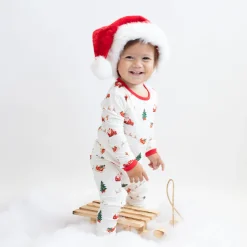 Kyte Baby Long Sleeve Pajamas in Santa Sleigh New