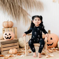 Kyte Baby Long Sleeve Pajamas in Skeleton Hot